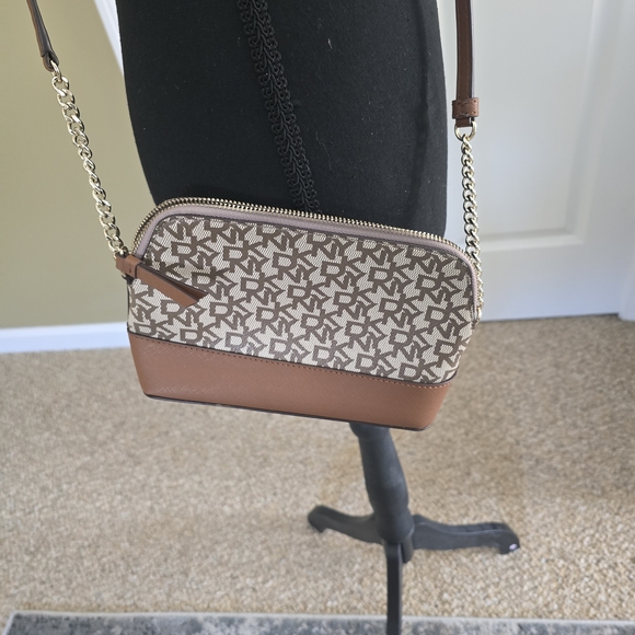 DKNY Brown and Tan Crossbody Bag - Picture 2 of 4